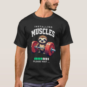 T-Shirt Drôle de Paresseux Fitness Salle de Sport