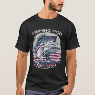 T-shirt Drôle de pêche patriotique rouge blanc et bruh pou