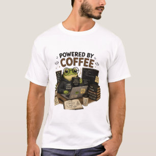 T-shirt drôle de programmeur alimenté par le café