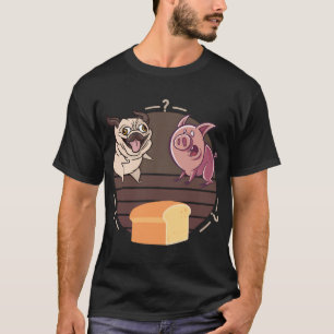 T-shirt Drôle de Pug, Chien Cochon Pain, Mignon Pug Pain A