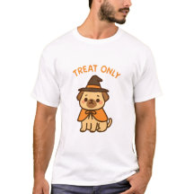 T-shirt drôle de Pug sorcière d'Halloween