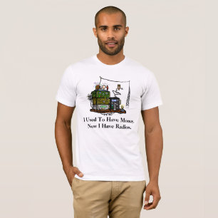 T-shirt drôle de radio-amateur d'argent de radios