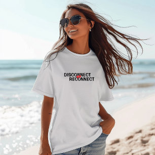 T-shirt drôle de randonnée Se déconnecter pour se 