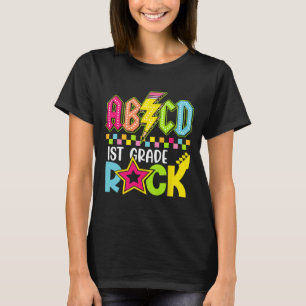 T-shirt Drôle de retour à l'école éclair 1ère année Rock