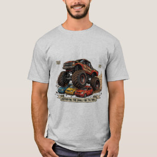 T-shirt drôle de roue de secours de camion monstre