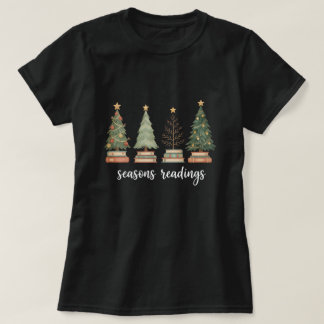 T-shirt Drôle de « Saisons de lecture » Noël