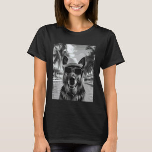 T-shirt Drôle de selfie de Berger Allemand Chien Vacances 