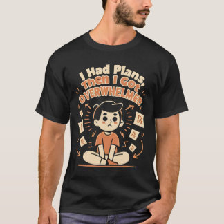 T-shirt drôle de style gribouillis « J'avais des p