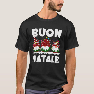 T-shirt Drôle de tenue de Buon Natale Gnomes Famille appar