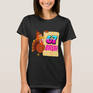 T-shirt Drôle de Thanksgiving 67 Baseball Drip Gobble Dind