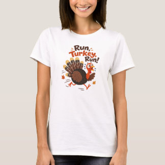 T-shirt Drôle de Thanksgiving - Dinde de la course de la d