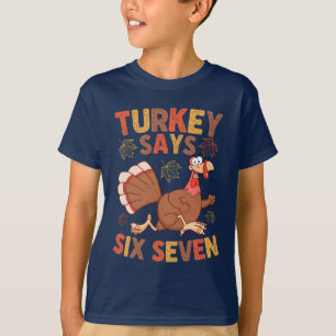 T-shirt drôle de Thanksgiving « Dinde dit Six Sept