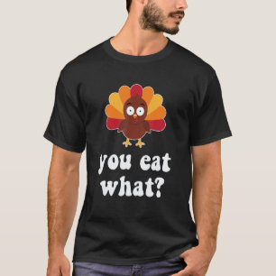 T-shirt Drôle de Thanksgiving végane Mignon Dinde végétari