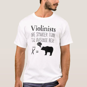 T-shirt drôle de violon - ours moyen