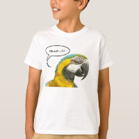 T-shirt drôle de visage de perroquet parlant