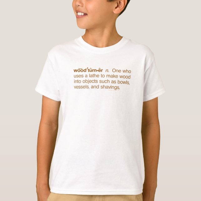 T-shirt drôle de Woodturning de définition de (Devant)