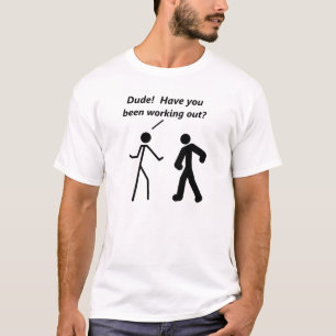 T-shirt drôle de workout Stickman