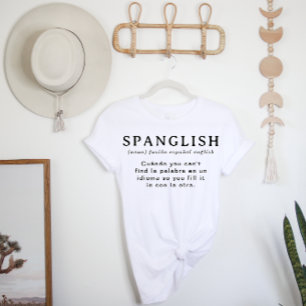 T-shirt Drôle Définition Spanglish   espagnol