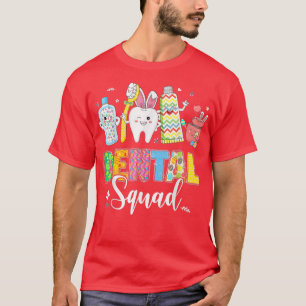 T-shirt Drôle Dental Squad Dents Brosse à dents Bunny Dent