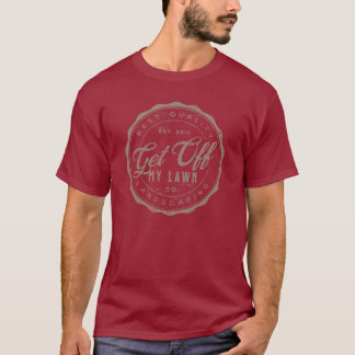T-shirt Drôle, Descends De Ma Pelouse Vintage Grunge