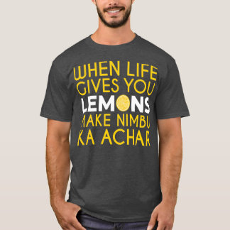 T-shirt Drôle Desi Shirts Cadeaux Nimbu Ka Achar