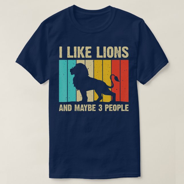 T-shirt Drôle Design Lion Pour Enfants Hommes Femmes Afric (Design devant)