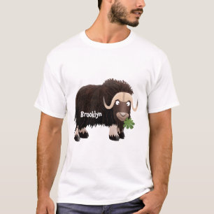 T-shirt Drôle dessin animé de boeuf musqué