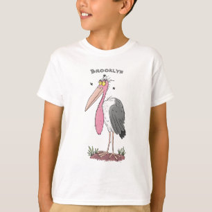 T-shirt Drôle dessin animé de cigogne en marabou