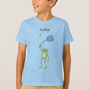 T-shirt Drôle dessin animé de la mouche à bec de grenouill
