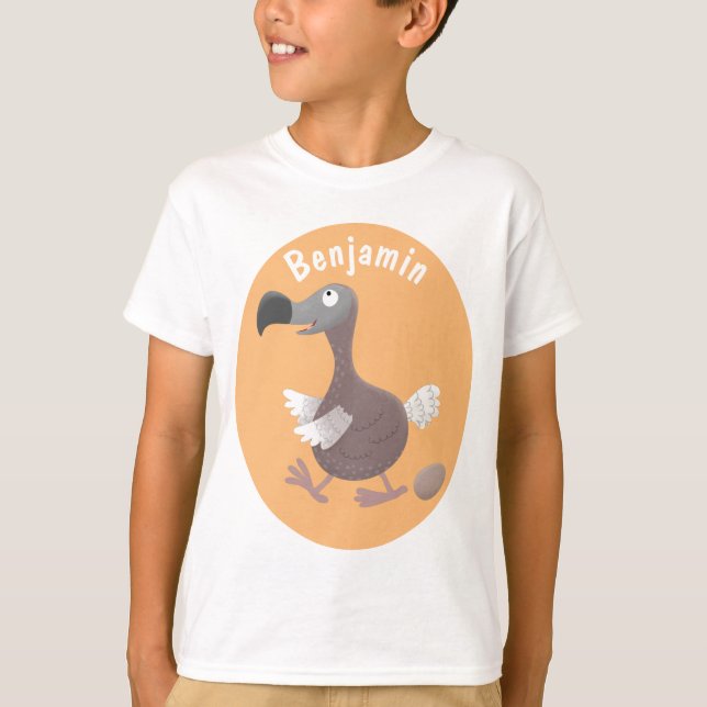 T-shirt Drôle dessin animé d'oiseau de dodo (Devant)