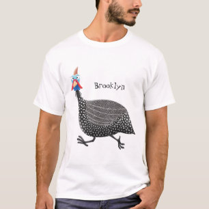 T-shirt Drôle dessin animé d'oiseau de Guineafowl