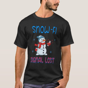 T-Shirt drôle d'hiver Signal Snow-Fi perdu