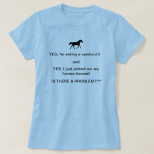 T-shirt drôle d'humour de personnes de cheval