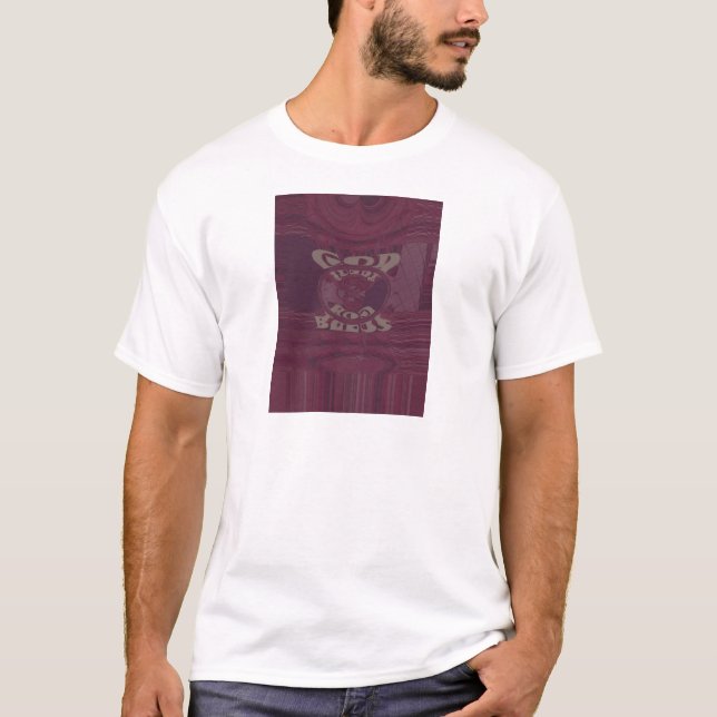 T-shirt Drôle Dieu bénit kenya Hakuna Matata Giraffes wov (Devant)