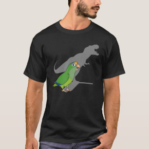 T-shirt Drôle DInosaur Parrot, Birb mème, Peach Fronted Co