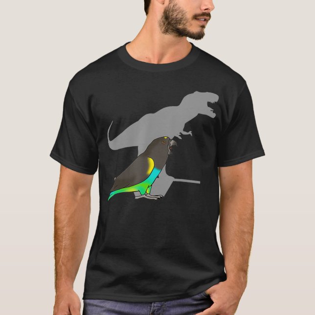 T-shirt Drôle Dinosaur Parrot T-rex Meyers Parrot Birb (Devant)