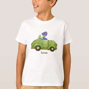 T-shirt Drôle dinosaure antique voiture d'anniversaire Éco