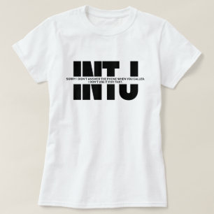 T-shirt Drôle dire INTJ humour minimaliste INTJ esprit