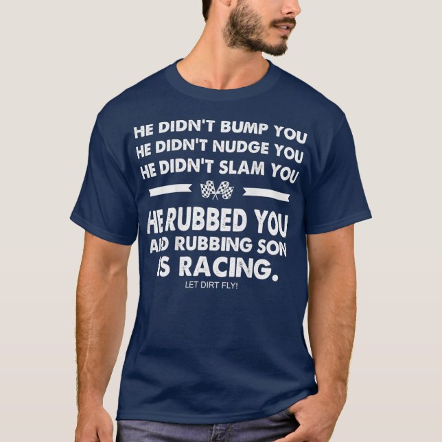 T-shirt Drôle DIrt Track Racing Modifié Late Model (Devant)