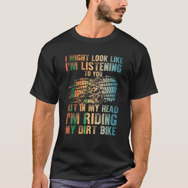 T-shirt Drôle Dirt Vélo Art Pour Hommes Femmes Dirtbike Mo (Devant)