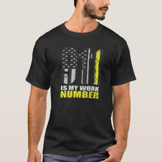 T-shirt Drôle Dispatcher Appréciation Tee 911 Est Mon Trav