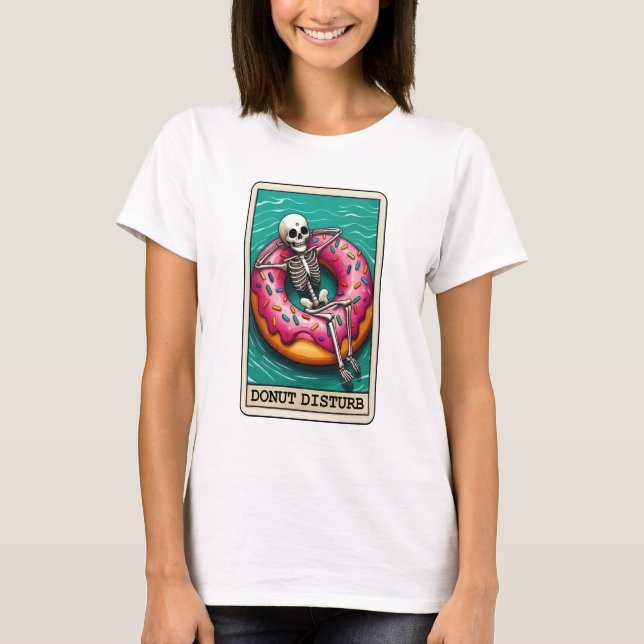 T-shirt Drôle Disturbe de Donut Squelette Tarot (Devant)