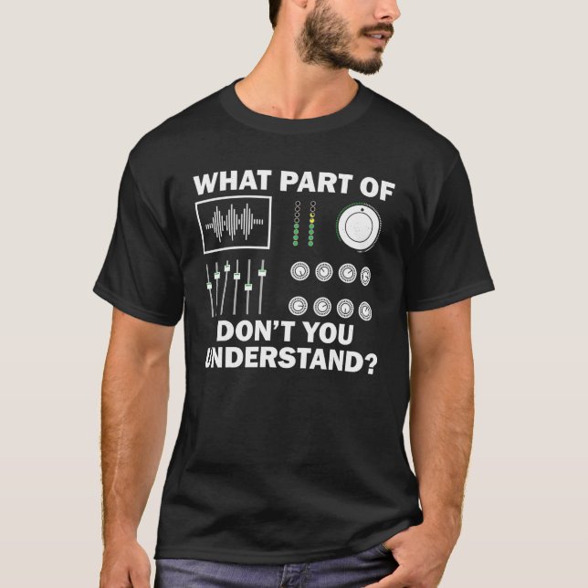 T-shirt Drôle DJ Design Pour Hommes Femmes Ingénieur Son D (Devant)