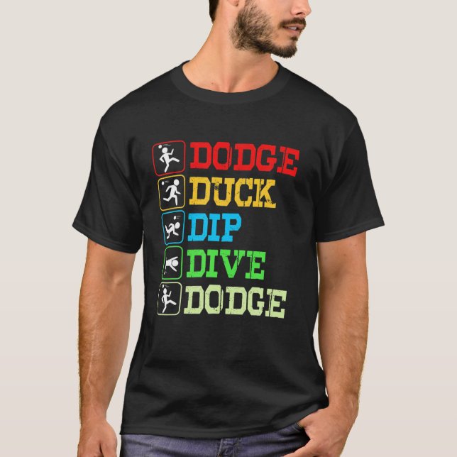 T-shirt Drôle Dodge Dodge Duck Dip Dive Dodge (Devant)