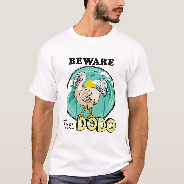 T-shirt Drôle dodo île tropicale (Devant)