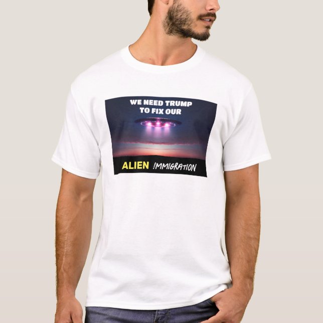 T-shirt Drôle Donald Trump Immigration (Devant)