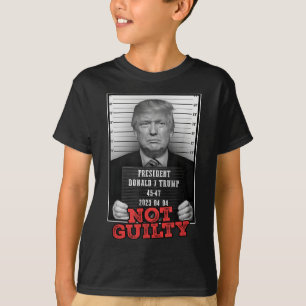 T-shirt Drôle Donald Trump Pas Coupable Tiré De Mug, Libre