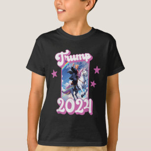 T-shirt Drôle Donald Trump Qui Dirige Une Unicorne. Trump 