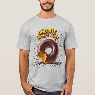 T-shirt Drôle Donut - Un bouchée ne fera pas mal aux T-shi