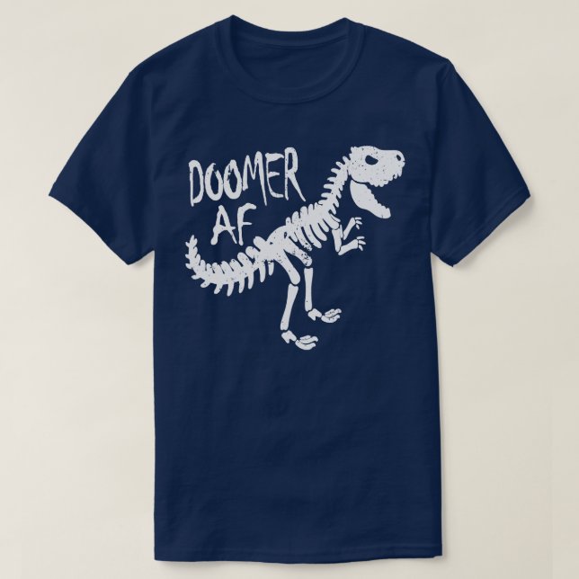 T-shirt Drôle Doomer AF T Rex Dinosaur Doom et Genre Plant (Design devant)